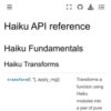 Haiku API reference — Haiku documentation
